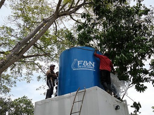 Tanques horizontales en fibra de vidrio PRFV